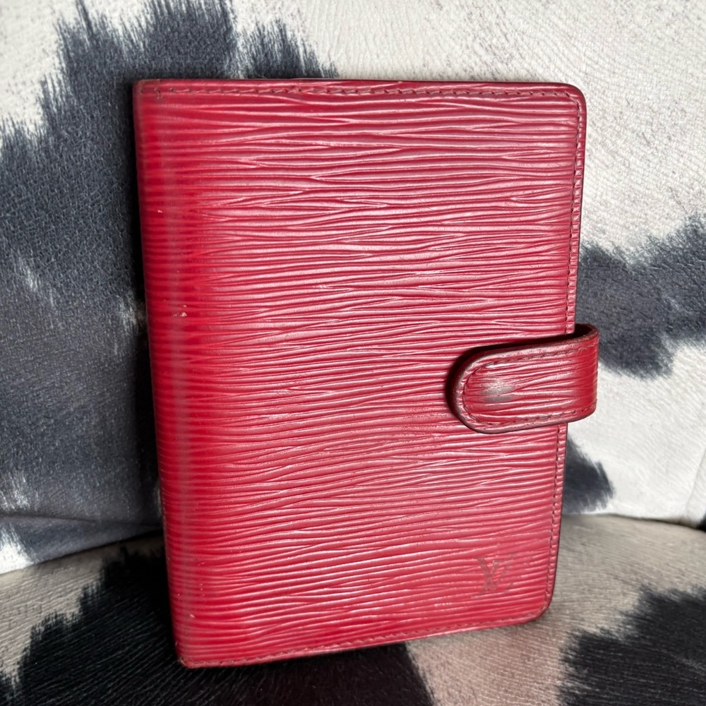 Louis Vuitton Red Epi Leather Agenda